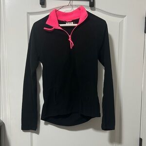 SO Black and Pink Quarter-Zip Sweatshirt